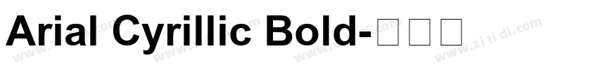 Arial Cyrillic Bold字体转换